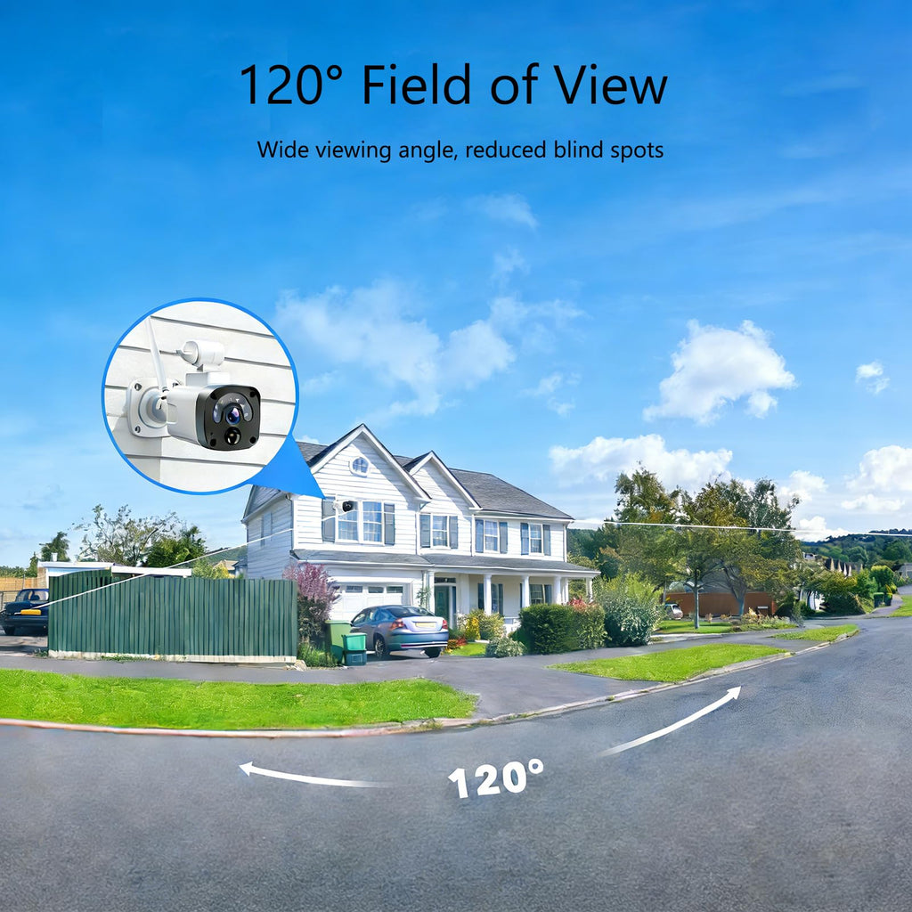 4MP Solar Security Cameras Wireless Outdoor WiFi R715