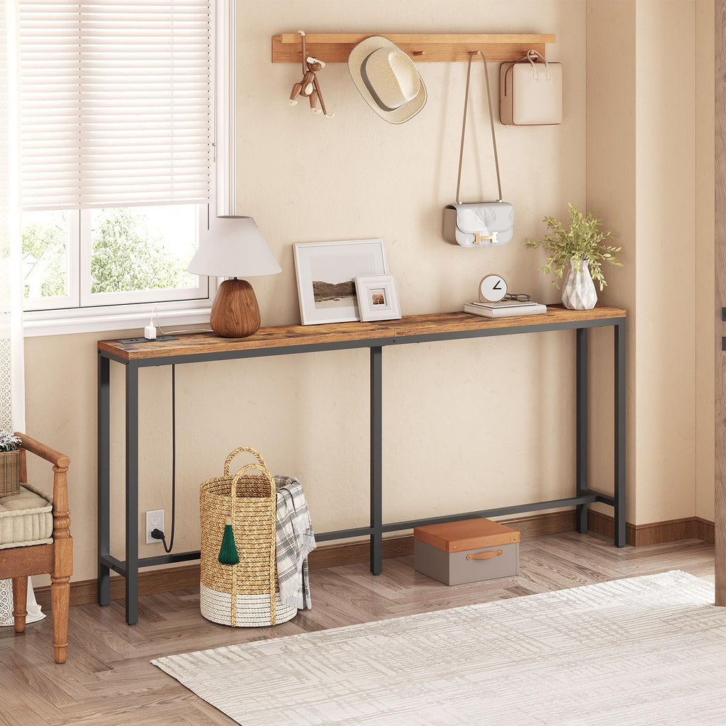 70.9" Narrow Console Table with Power Outlet V346738