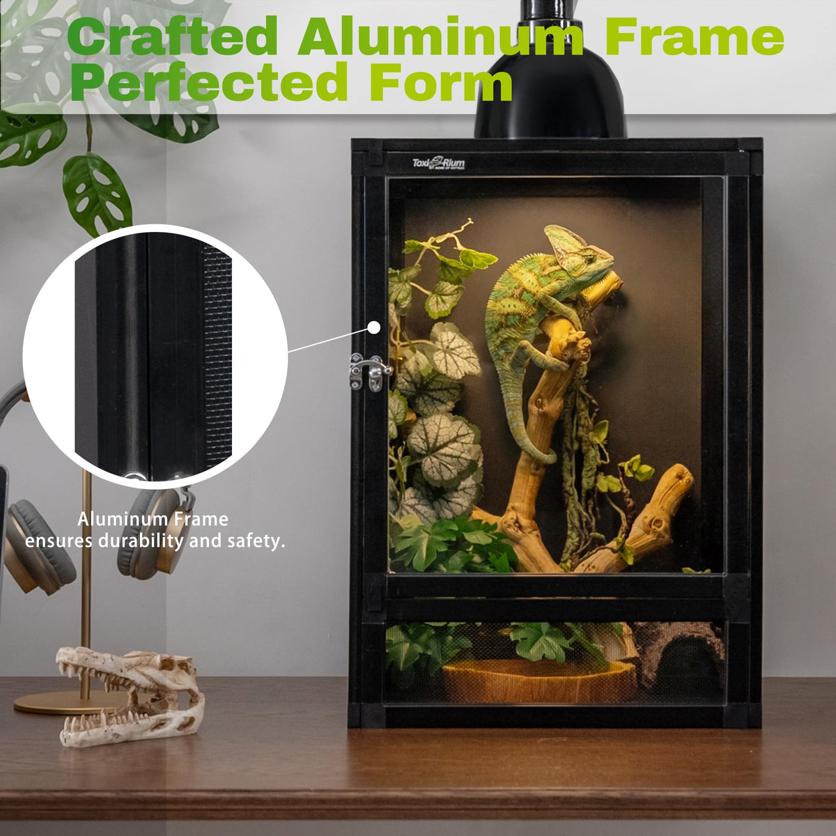 18"x18"x36" Aluminum Reptile Enclosure with Screen & Acrylic Doors Y20648
