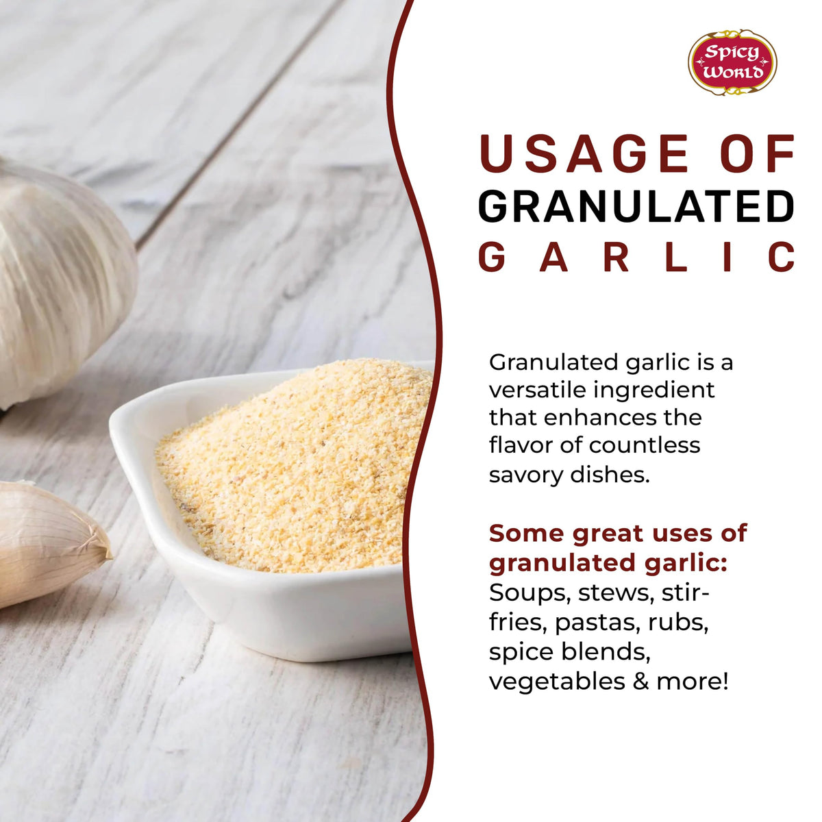Granulated Garlic 6 LB Jar Gluten Free Non-GMO T5097