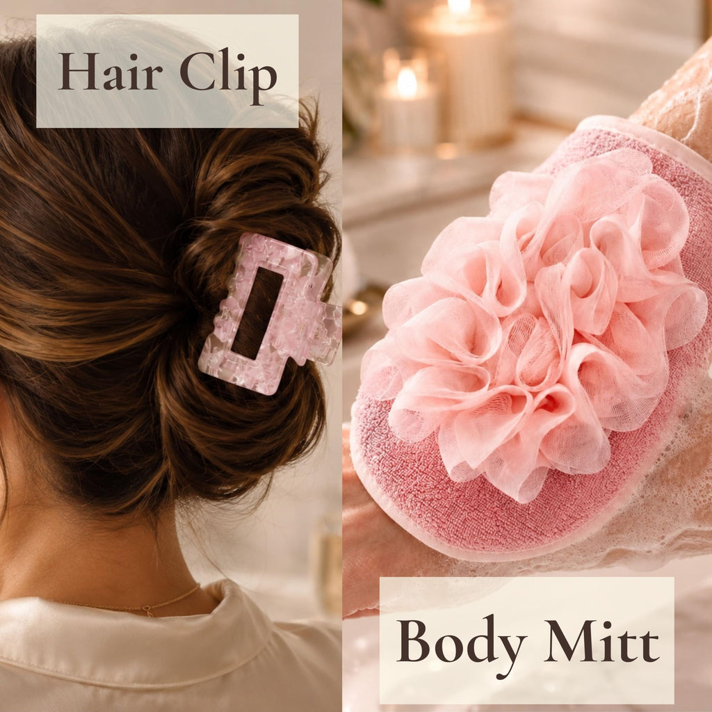 11pc Pink Spa Gift Set with Gua Sha and Sleep Mask F271904