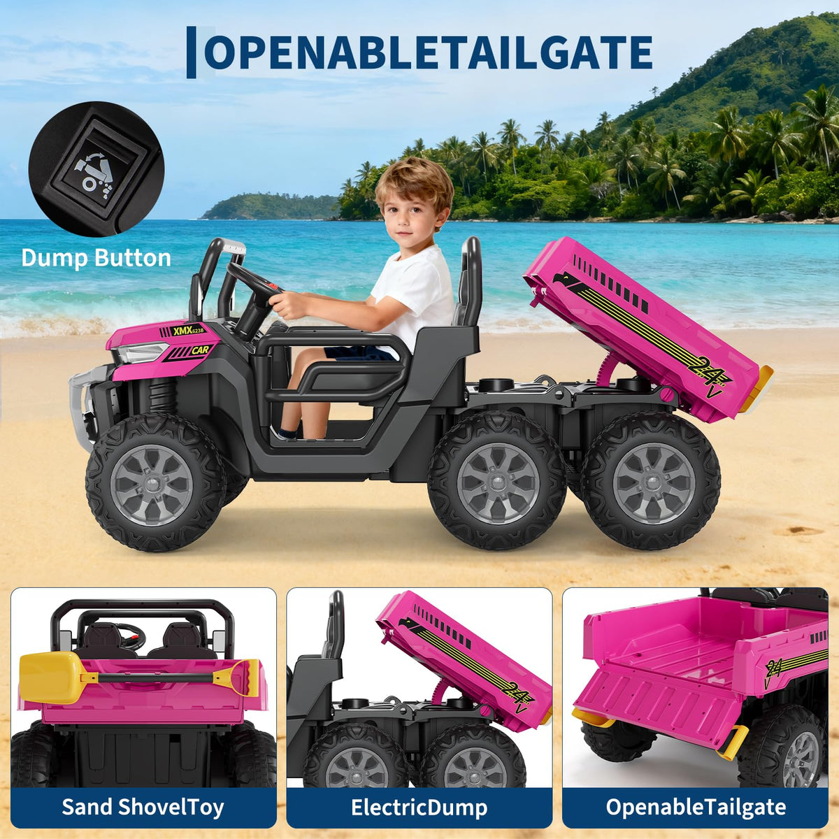 24V 2 Seater Ride On Dump Truck N8239