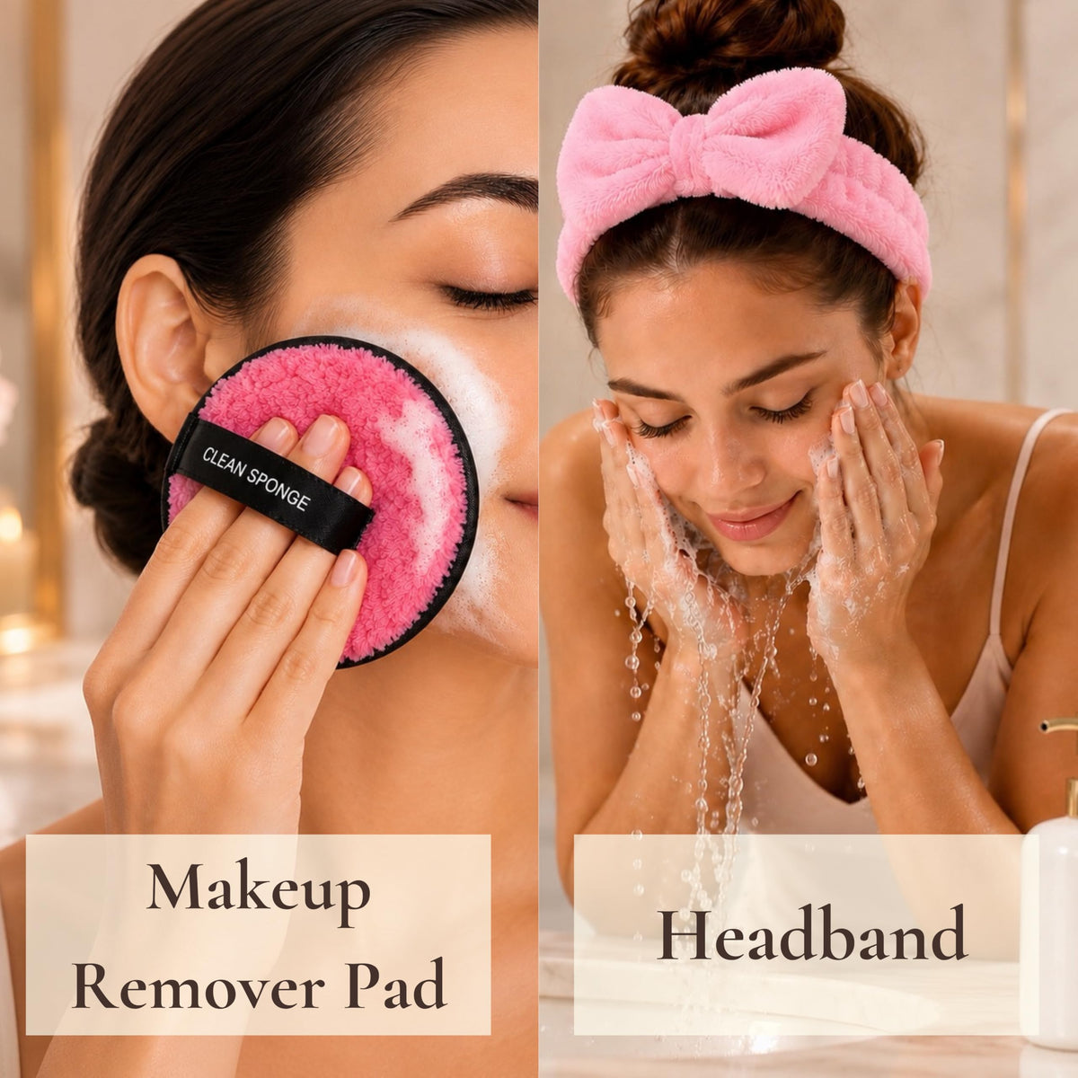 11pc Pink Spa Gift Set with Gua Sha and Sleep Mask F271904