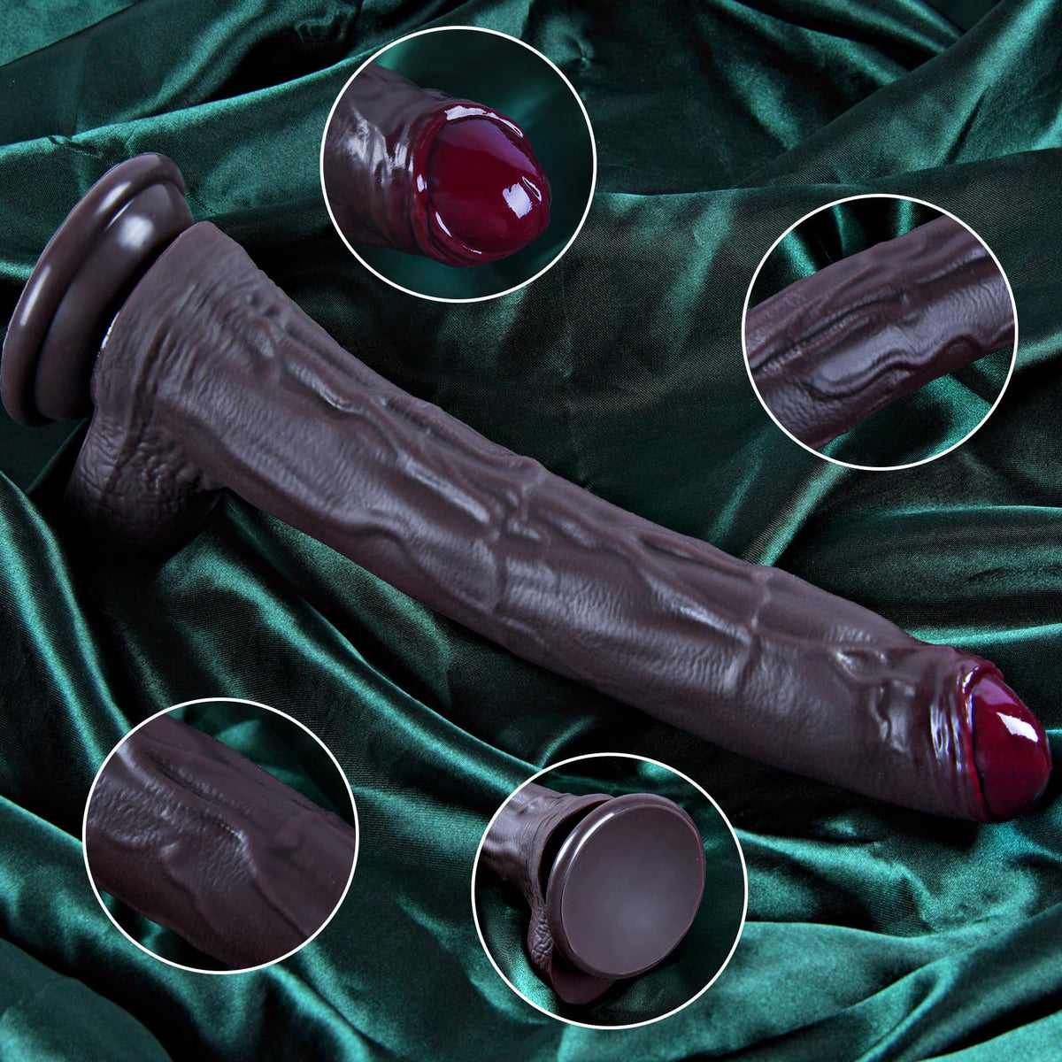 13.4" Dual Density Silicone Dildo with Suction Cup C590