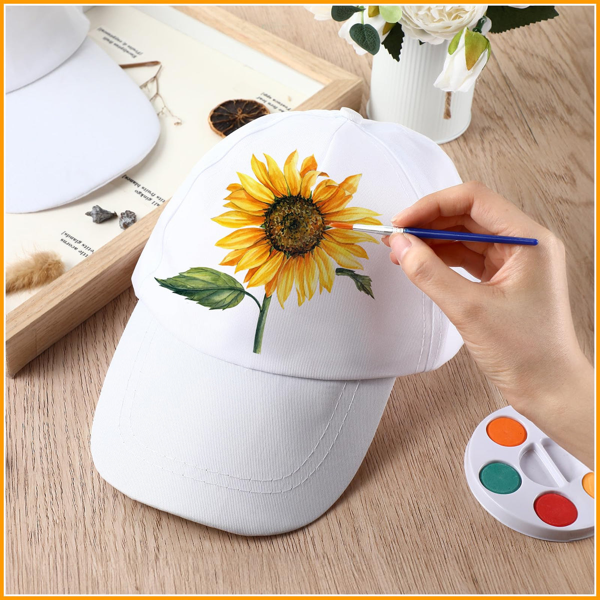 White Adjustable Baseball Hat A536