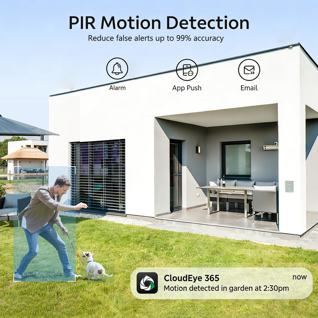 4MP Solar Security Cameras Wireless Outdoor WiFi R715