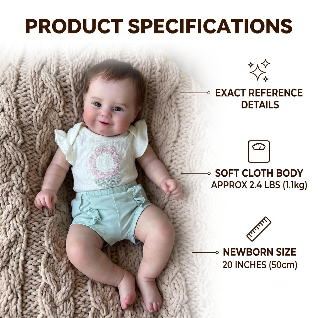 Realistic Reborn Girl Doll 20 Inches E677