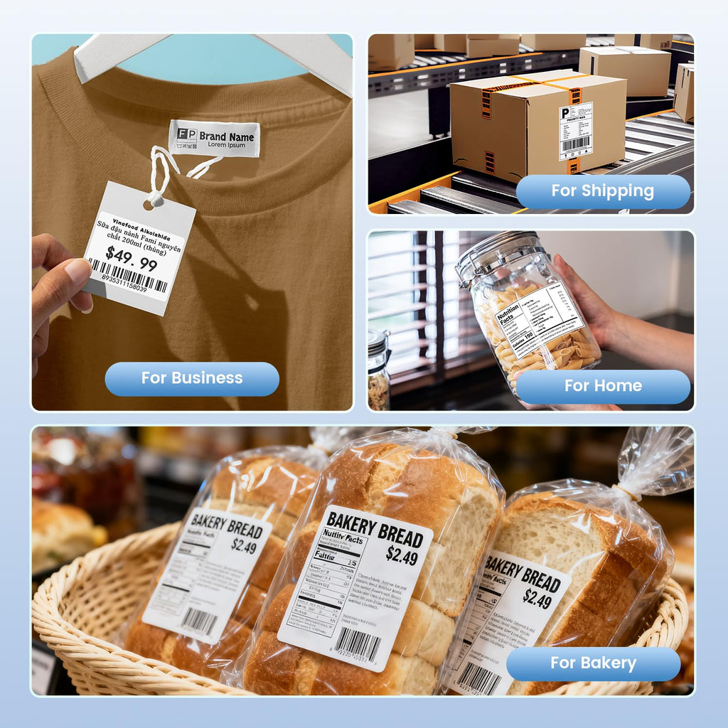 4x3 Thermal Labels 500PCS Water/Oilproof A24158