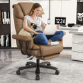 Brown Reclining Office Chair with Footrest S967271
