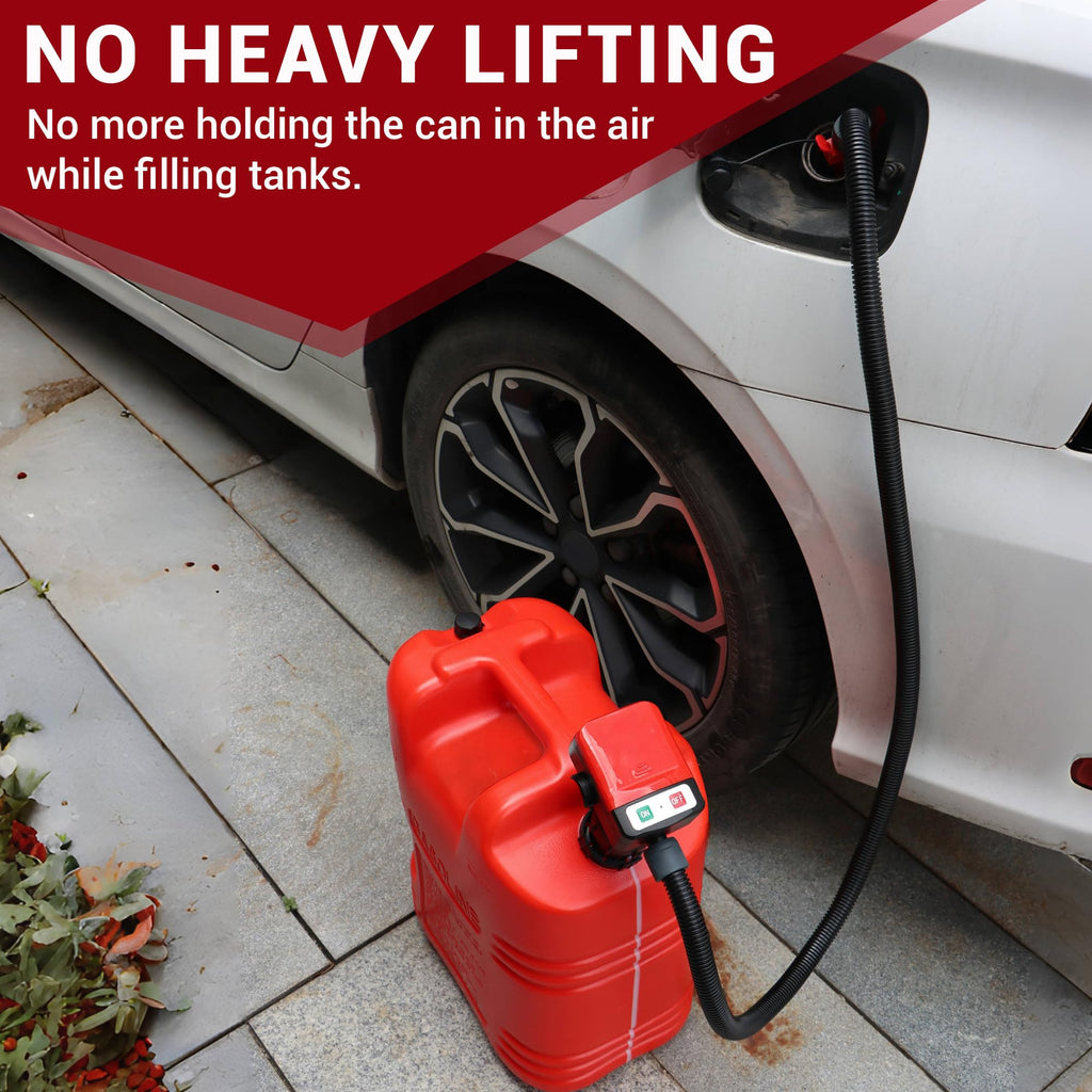 Battery Powered Fuel Transfer Pump with Automatic Stop Nozzle D5530
