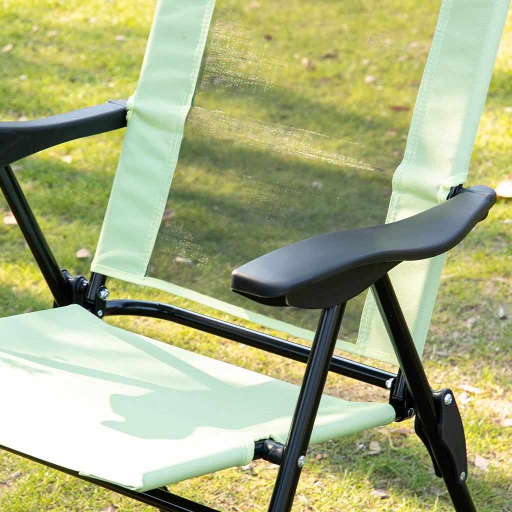 Folding Patio Dining Chairs Set of 2 Green S926842