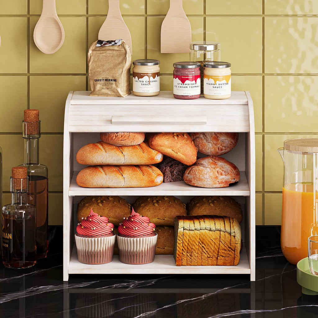 Bamboo Roll Top Bread Box K23780