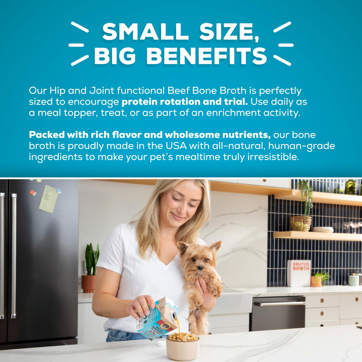 Bone Broth for Dogs with Chondroitin Glucosamine Turmeric 16.9oz Pack of 6 W643072