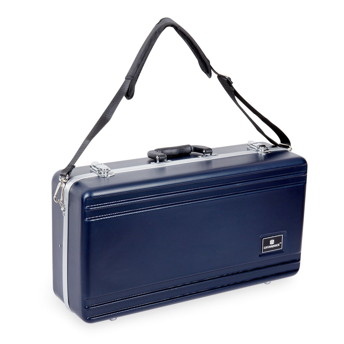 Textured Blue ABS Trumpet Case with Velvet Interior C976