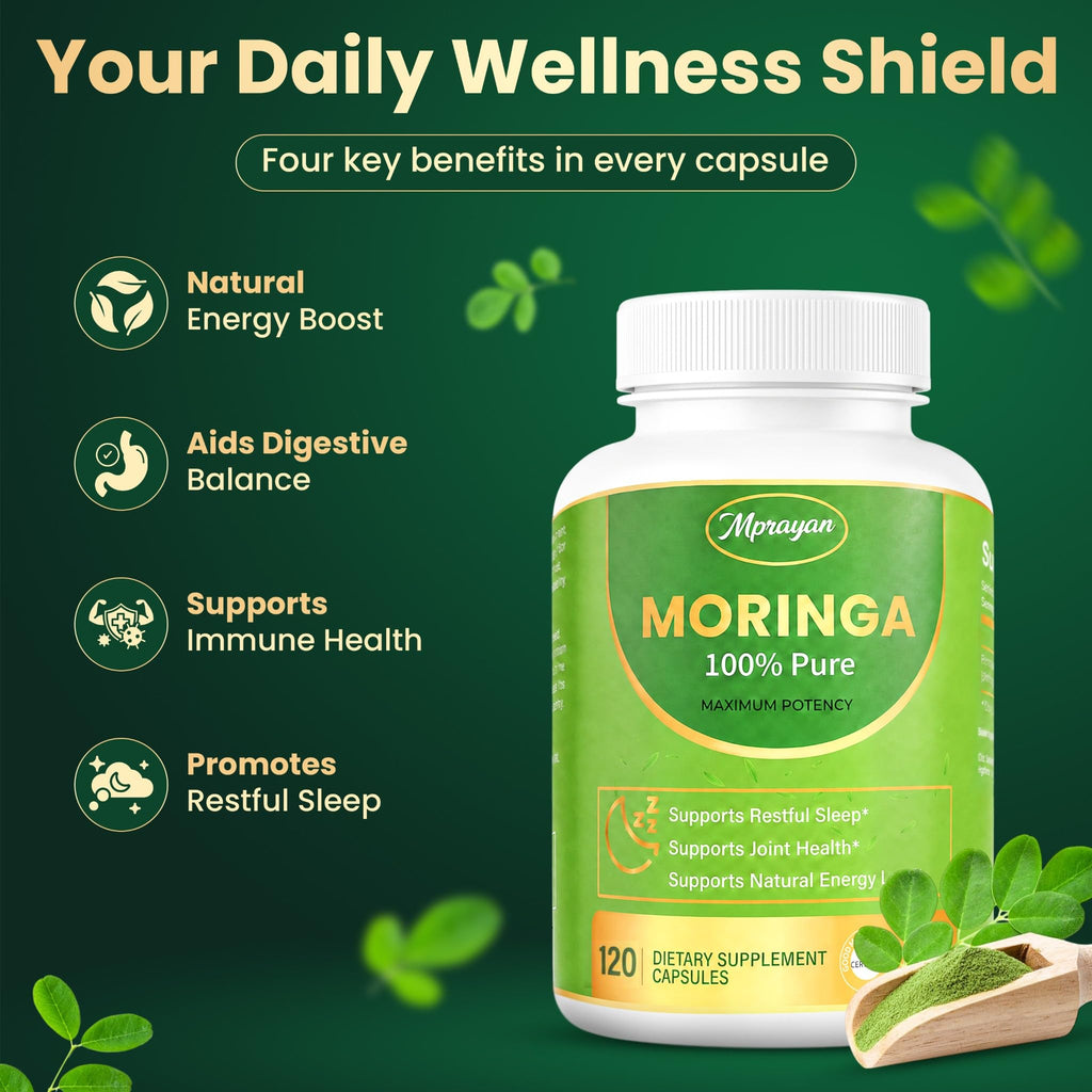 Moringa Capsules 1600mg 120 Vegan Capsules C3543