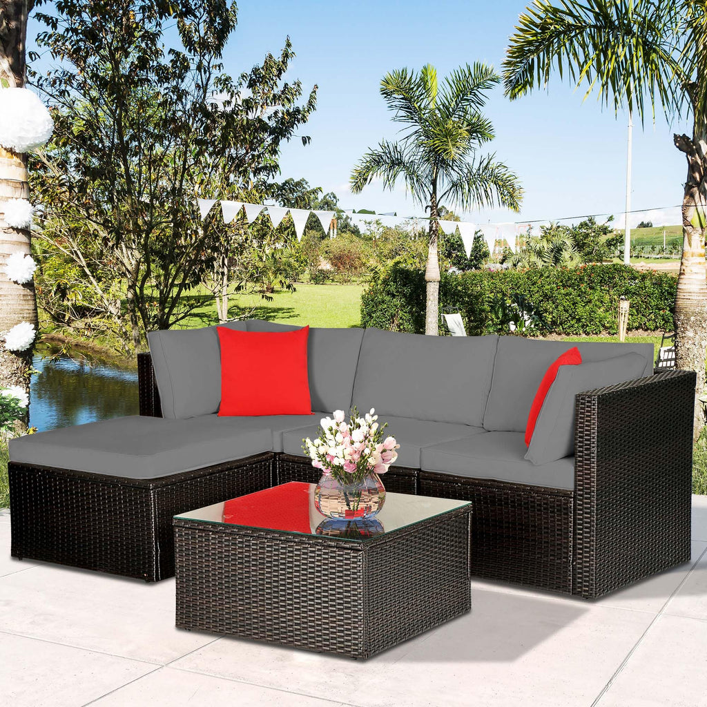 Waterproof Outdoor Couch Cushions 4 Seat Dark Grey G562259