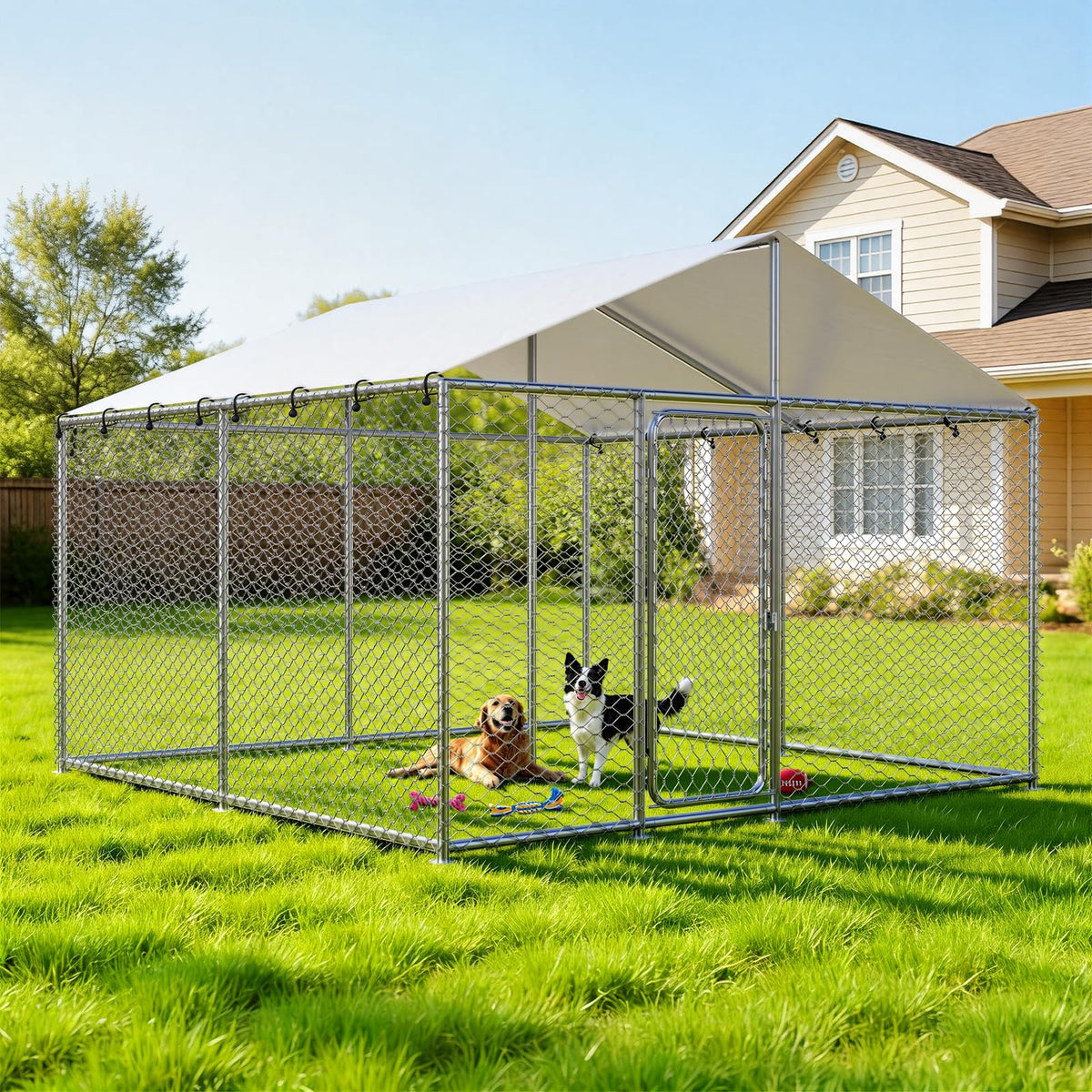 10x10 FT Dog Kennel with Cover T13626