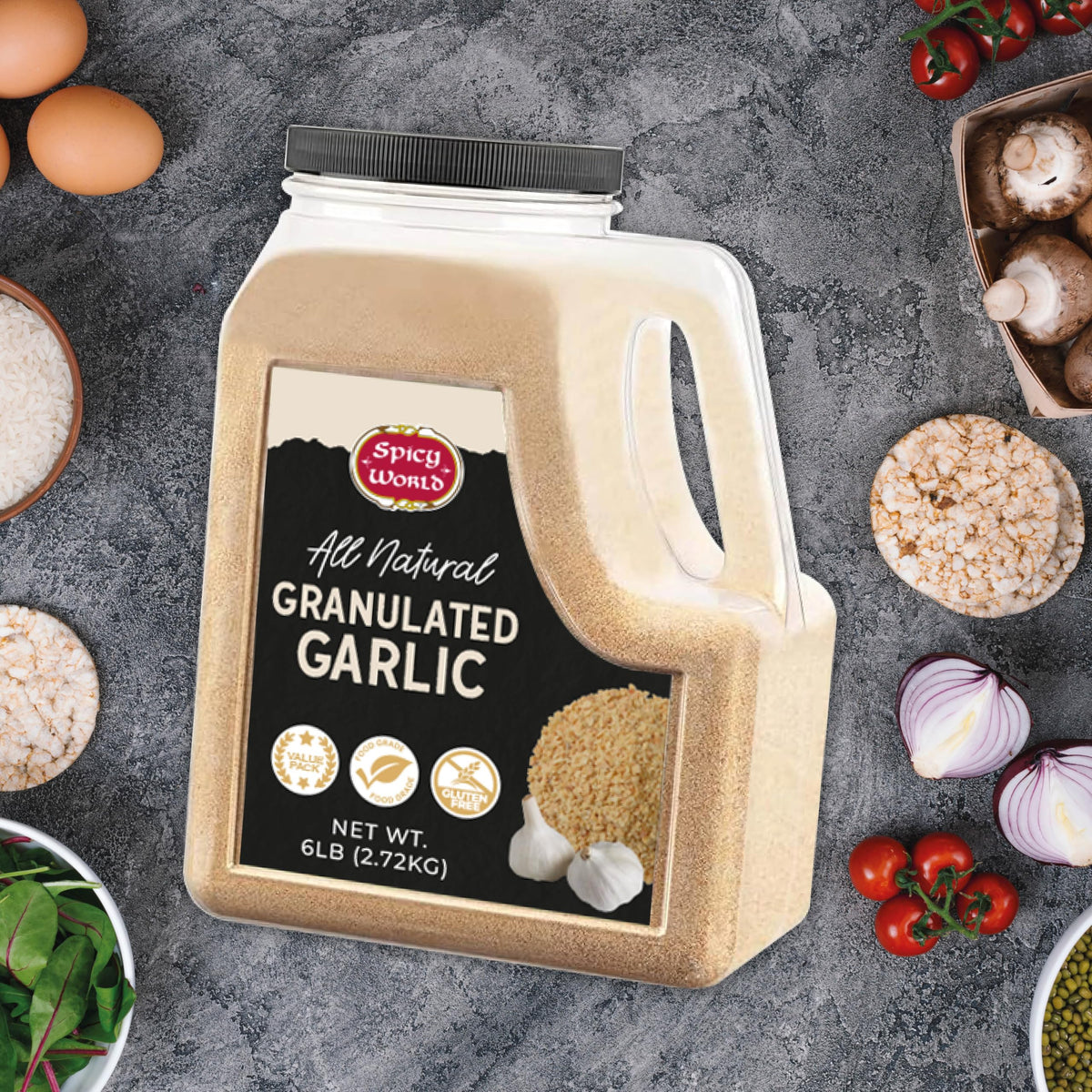 Granulated Garlic 6 LB Jar Gluten Free Non-GMO T5097